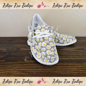 🌹 Very G Gypsy Jazz Grey Yellow Sunflower Sneaker